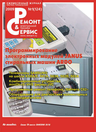 Обложка книги «Ремонт и Сервис электронной техники №01/2009»