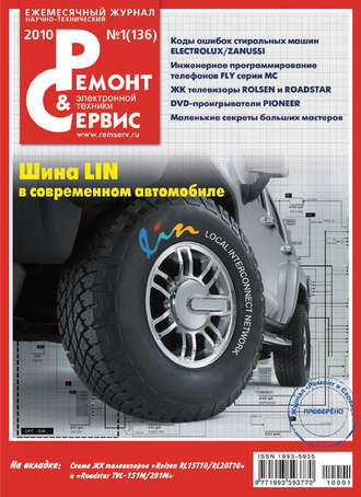 Обложка книги «Ремонт и Сервис электронной техники №01/2010»