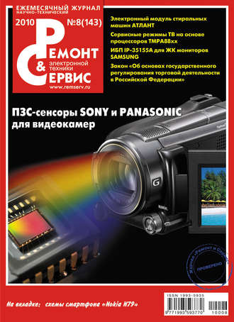 Обложка книги «Ремонт и Сервис электронной техники №08/2010»
