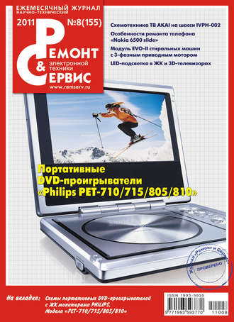 Обложка книги «Ремонт и Сервис электронной техники №08/2011»