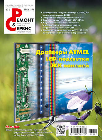 Обложка книги «Ремонт и Сервис электронной техники №07/2013»
