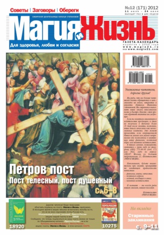Обложка книги «Магия и жизнь. Газета сибирской целительницы Натальи Степановой №12/2012»