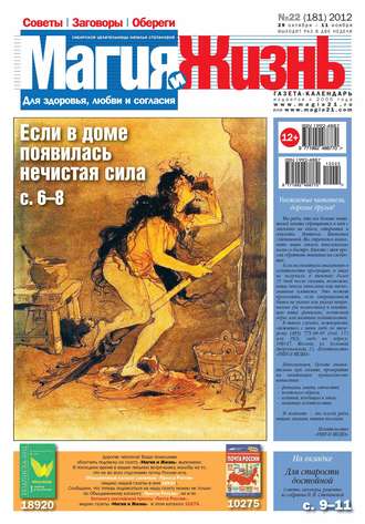 Обложка книги «Магия и жизнь. Газета сибирской целительницы Натальи Степановой №22/2012»