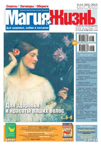 Обложка книги «Магия и жизнь. Газета сибирской целительницы Натальи Степановой №16/2013»