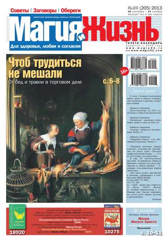 Обложка книги «Магия и жизнь. Газета сибирской целительницы Натальи Степановой №20/2013»