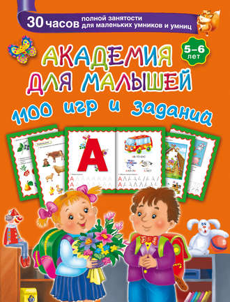 Обложка книги «Академия для малышей. 1100 игр и заданий. 5-6 лет»