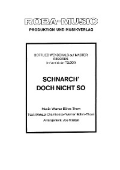 Scharch' doch nicht so