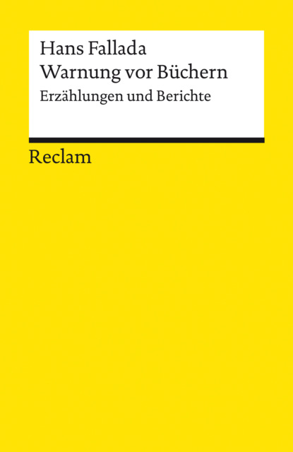 

Warnung vor Bchern. Erzhlungen und Berichte