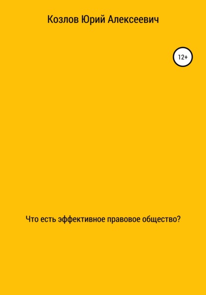 Юрий Алексеевич Козлов — Что есть эффективное правовое общество?