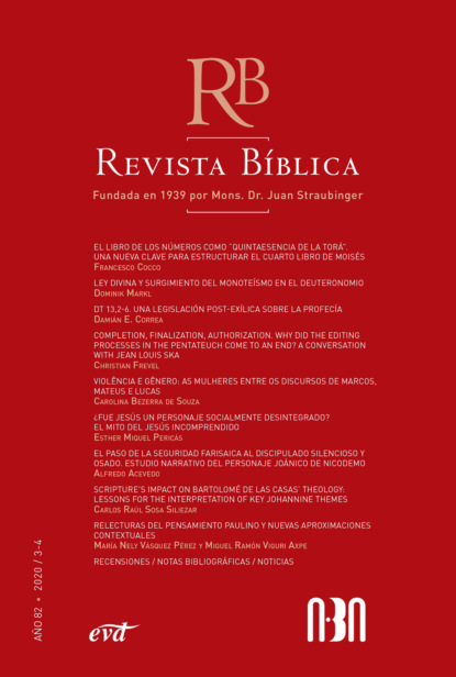 Revista Bíblica 2020/3-4 - Año 82