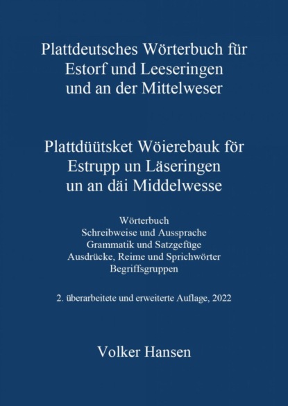 Plattdeutsches Wörterbuch für Estorf und Leeseringen und an der Mittelweser