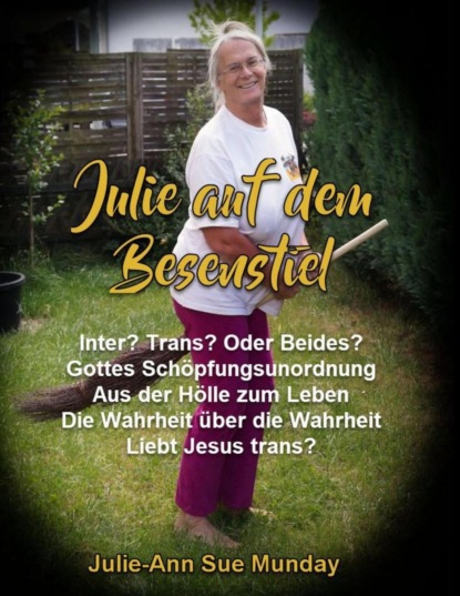 Julie auf dem Besenstiel