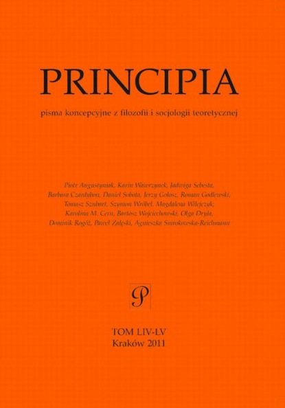 PRINCIPIA. Pisma koncepcyjne z filozofii i socjologii teoretycznej, t. 54-55