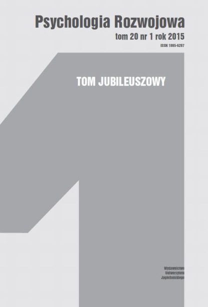 Psychologia Rozwojowa, t. 20 nr 1 rok 2015
