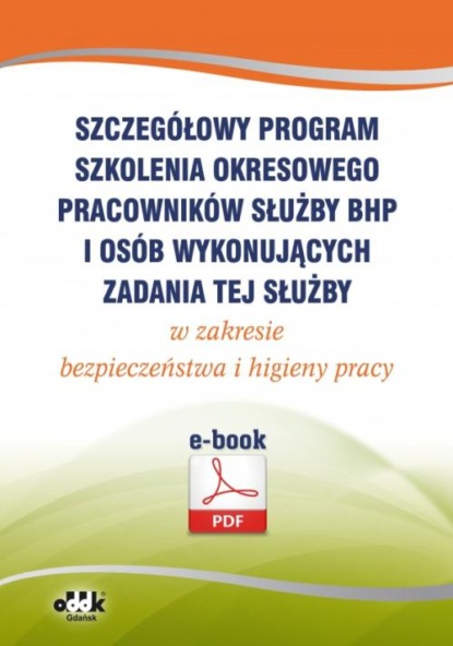 Szczegółowy program szkolenia okresowego pracowników służby bhp i osób wykonujących zadania tej służby w zakresie bezpieczeństwa i higieny pracy (e-book)