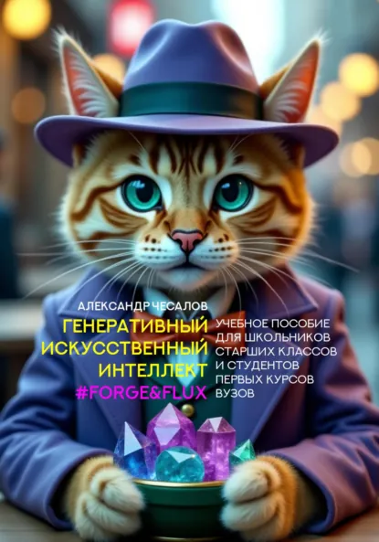 Обложка книги Генеративный искусственный интеллект #Forge&flux. Учебное пособие для школьников старших классов и студентов первых курсов вузов, Александр Юрьевич Чесалов