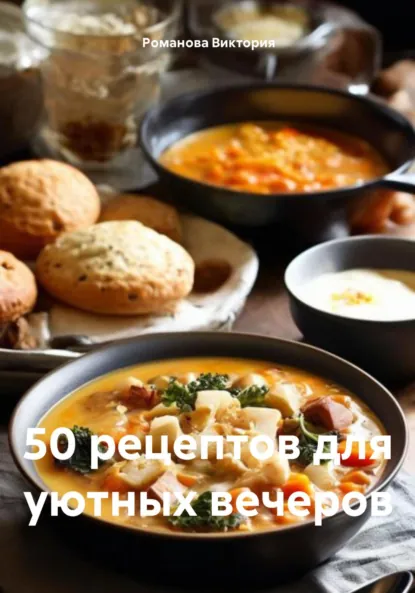 Обложка книги 50 рецептов для уютных вечеров, Романова Алексеевна Виктория