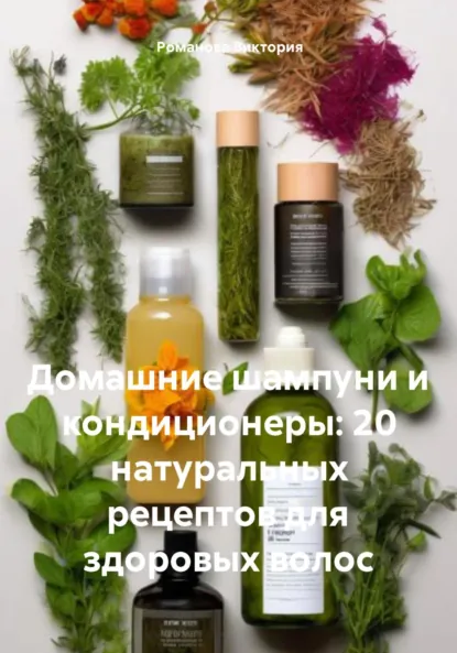 Обложка книги Домашние шампуни и кондиционеры: 20 натуральных рецептов для здоровых волос, Романова Алексеевна Виктория