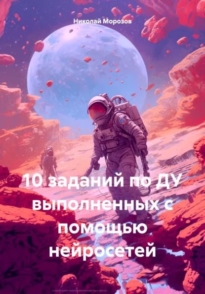 Обложка книги 10 заданий по ДУ выполненных с помощью нейросетей, Николай Петрович Морозов