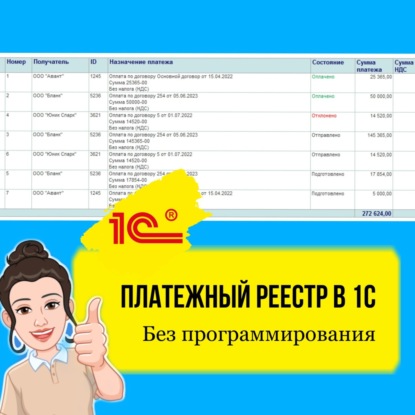 Платежный реестр в 1С без программирования. Универсальный отчет и СКД. Урок для начинающих