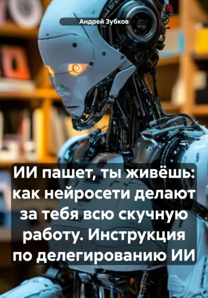 Обложка книги ИИ пашет, ты живёшь: как нейросети делают за тебя всю скучную работу. Инструкция по делегированию ИИ, Андрей Васильевич Зубков