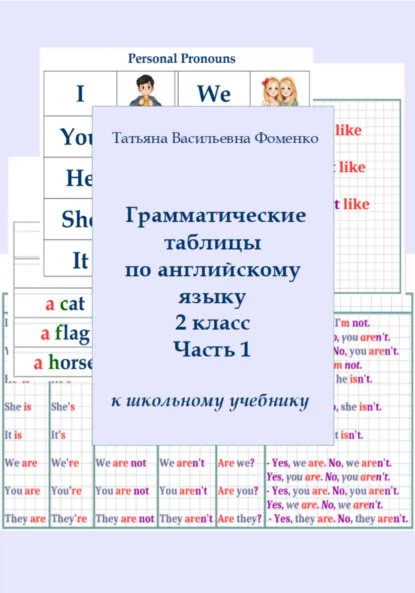 Обложка книги Грамматические таблицы по английскому языку. 2 класс. Часть 1, Татьяна Фоменко