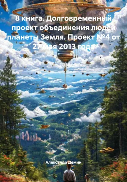 Обложка книги 8 книга. Долговременный проект объединения людей планеты Земля. Проект №4 от 27 мая 2013 года, Александр Сергеевич Демин