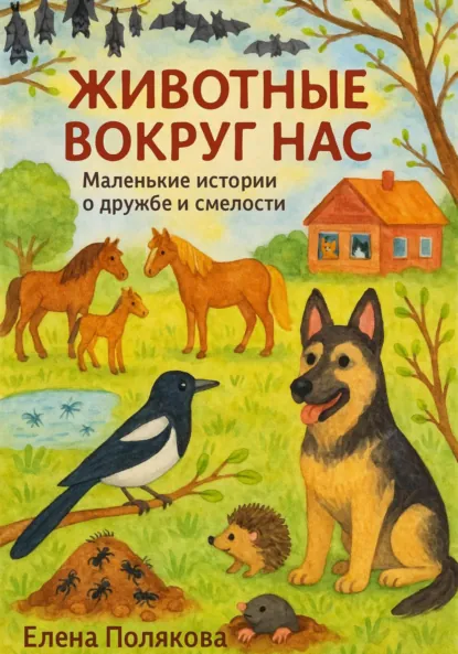Обложка книги Животные вокруг нас, маленькие истории о дружбе и смелости, Елена Полякова