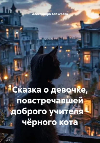 Обложка книги Сказка о девочке, повстречавшей доброго учителя – чёрного кота, Александра Алексеева