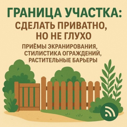 Граница участка: приватность без стен