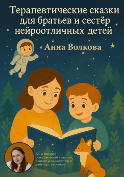 Обложка книги Терапевтические сказки для братьев и сестёр нейроотличных детей, Анна Владимировна Волкова