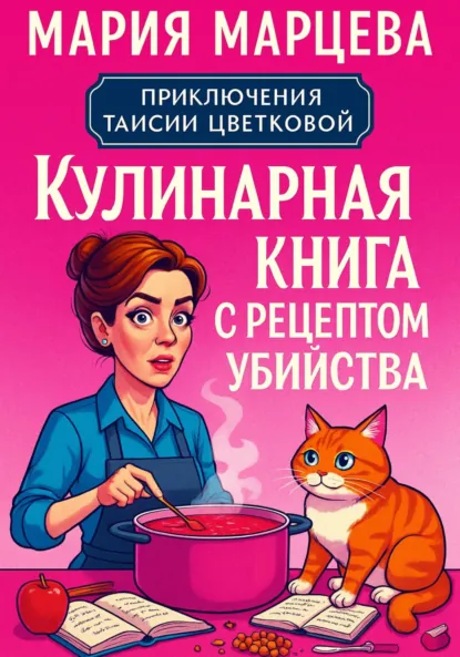 Обложка книги Приключения Таисии Цветковой. Кулинарная книга с рецептом убийства, Мария Марцева