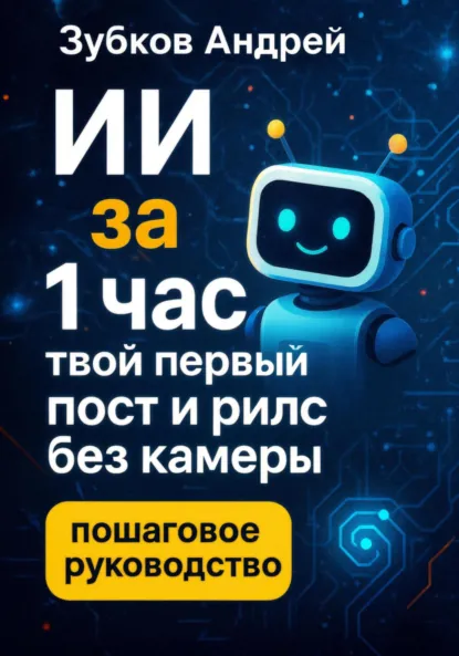 Обложка книги ИИ за 1 час: твой первый пост и рилс без камеры, Андрей Васильевич Зубков