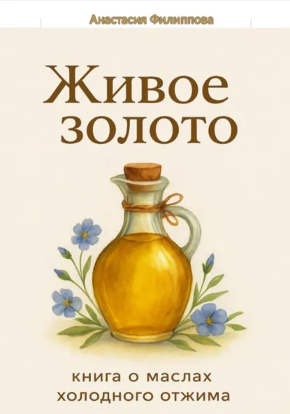 Обложка книги Живое золото: книга о маслах холодного отжима, Анастасия Филиппова