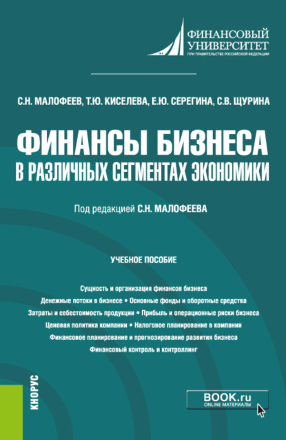 Финансы бизнеса в различных сегментах экономики. (Бакалавриат, Магистратура). Учебное пособие.