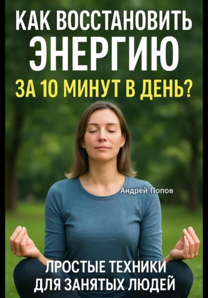 Обложка книги Как восстановить энергию за 10 минут в день? Простые техники для занятых людей!, Андрей Попов