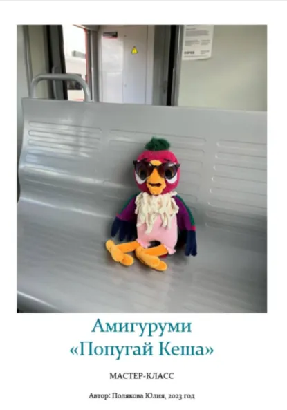 Обложка книги Амигуруми «Попугай Кеша». Авторский мастер-класс, Юлия Владимировна Полякова