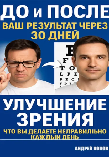 Обложка книги Улучшение зрения глаза: что вы делаете неправильно каждый день, Андрей Попов