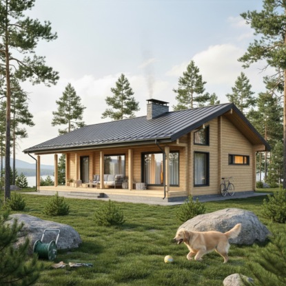 Одноэтажный дом из клееного бруса: Плюсы, минусы и секреты выбора проекта.