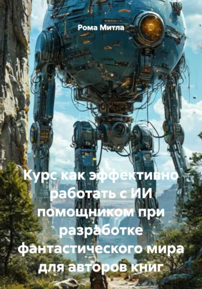 Обложка книги Как эффективно работать с ИИ помощником при разработке фантастического мира дя авторов книг, Рома Митла