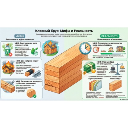  Вся правда о домах из клееного бруса: 10 мифов, реальные недостатки и цена под ключ