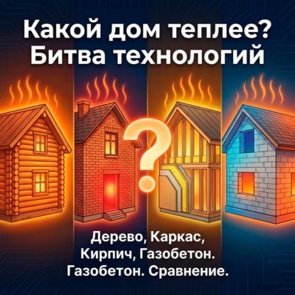 Какой дом теплее для постоянного проживания? Сравнение: каркас, брус, кирпич, газобетон