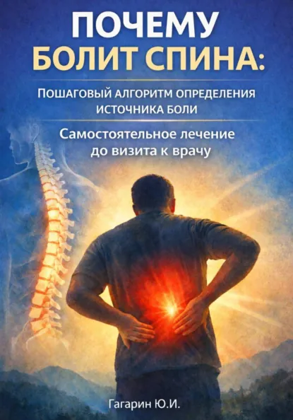 Обложка книги Почему болит спина: пошаговый алгоритм определения источника боли. Самостоятельное лечение до визита к врачу, Юрий Гагарин