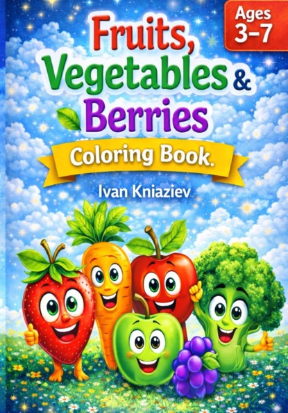 Fruits, Vegetables & Berries Coloring Book for Kids Ages 3-7