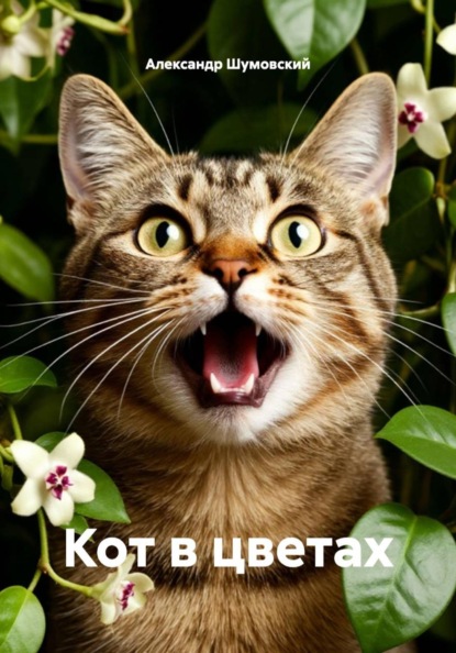 Кот в цветах