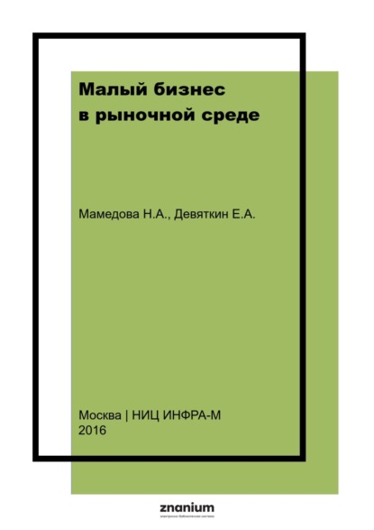 Александровна Наталья Мамедова: Малый бизнес в рыночной среде