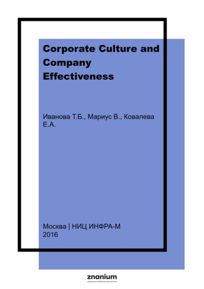 Борисовна Татьяна Иванова: Corporate Culture and Company Effectiveness