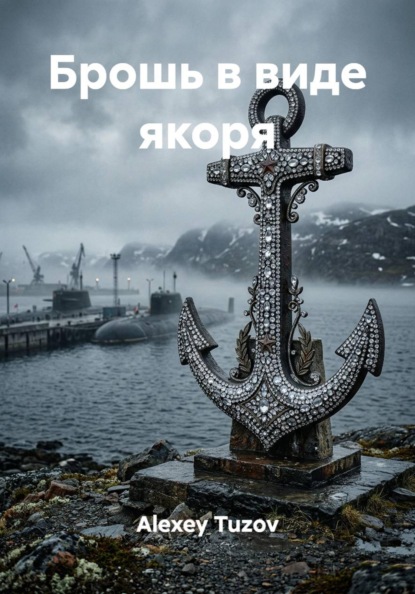 Брошь в виде якоря