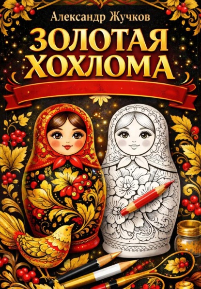 Золотая Хохлома: раскрась матрёшку и найди спокойствие внутри.