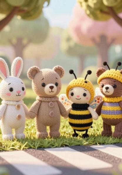 Правила дорожного движения для зверят и ребят